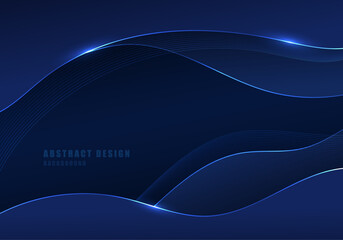 Abstract tech gradient blue design artwork decorative template. Well organized object for use background. Illustration vector