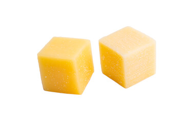 cheese cubes isolated