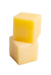 cheese cubes isolated