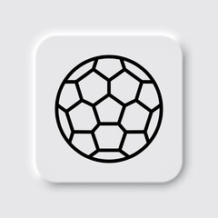 Fototapeta premium Football simple icon vector. Flat desing. Neumorphism design.ai