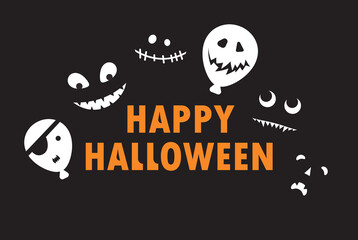 Happy Halloween - vector background invitation