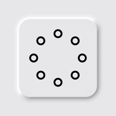 Loading vector simple icon. Flat desing. Neumorphism design.ai