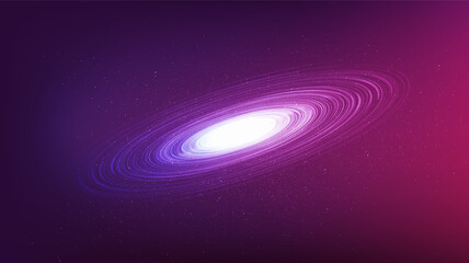 Dark Violet Black Hole on Galaxy Background