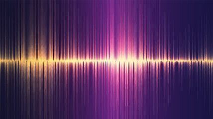 Golden UltraSonic Sound Wave Background,technology and earthquake wave diagram concept,design for music studio and science,Vector Illustration.
