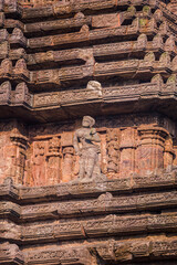 Statues of figures playing musical instruments at the 800 year old Sun Temple Complex, Konark,...