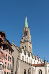 Fototapeta na wymiar Saint Lawrence church in Saint Gallen in Switzerland