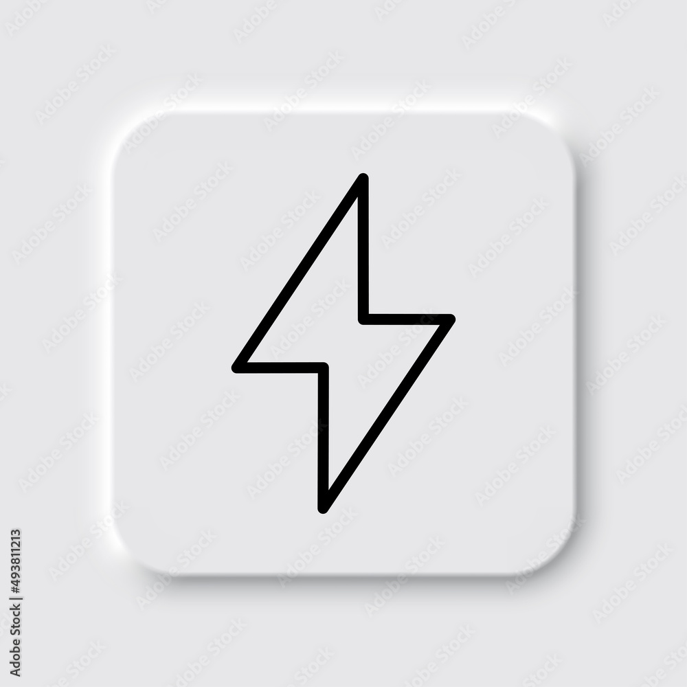 Poster flash simple icon vector. flat desing. neumorphism design.ai