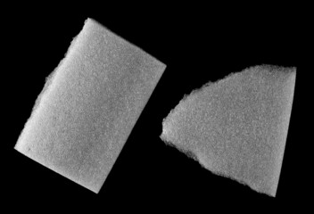 Plastic lathery wrap protective packaging isolated on black 