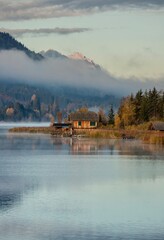 Obraz premium morning on the lake