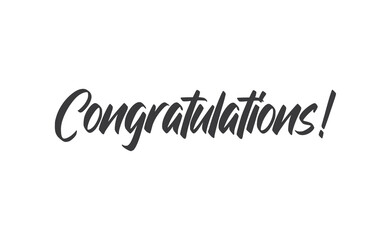 Congratulations vector lettering. Hand drawn style congrats message. - obrazy, fototapety, plakaty