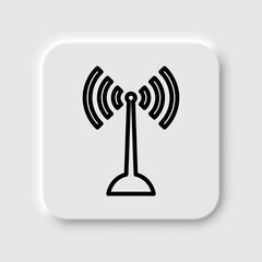 WiFi simple icon vector. Flat desing. Neumorphism design.ai