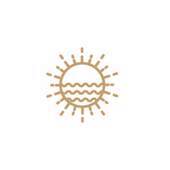 sunshine and waves logo design elements