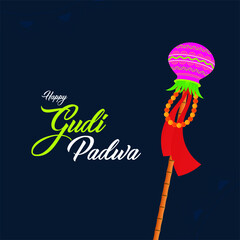 Gudi Padwa Design with Vector Elements 