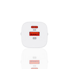 Network adapter 220V USB charging on a white background