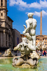 fountain in piazza Navona city