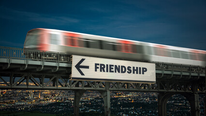 Obraz premium Street Sign to Friendship