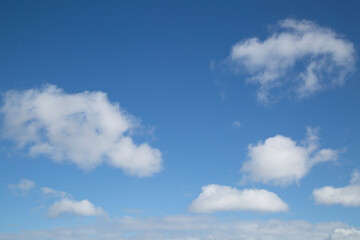 Naklejka na ściany i meble Blue sky background. Intermittent clouds.sky backgrounds for the screensaver.