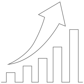 recommend clip art: イラスト素材　企業　業績　財政状態　株価　UP　日経　NYダウのグラフ線画
