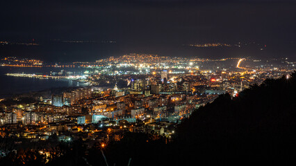 night view of the city Varna Bulgaria