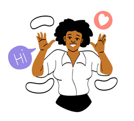 Happiness Emotions and Body Language abstract concept