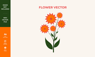 Beautiful Flower vector design.