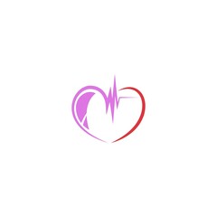Heart Care logo icon design illustration vector