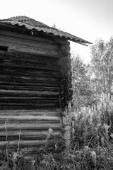 houses in a ruined village