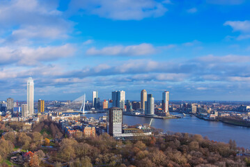 High view of Rotterdam, Netherlands