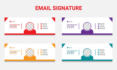 Corporate modern email signature template design