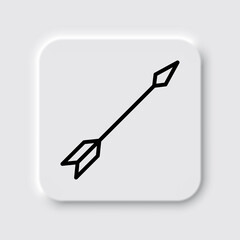 Arrow simple icon vector. Flat desing. Neumorphism design.ai