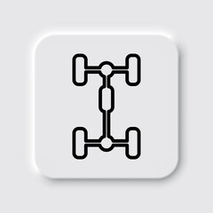 Auto simple icon vector. Flat desing. Neumorphism design.ai