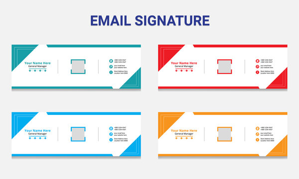 Corporate modern email signature template design