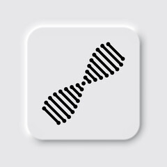 DNA simple icon vector. Flat desing. Neumorphism design.ai