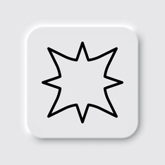 Explosion simple icon. Flat desing. Neumorphism design.ai