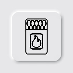 Matches simple icon. Flat desing. Neumorphism design.ai