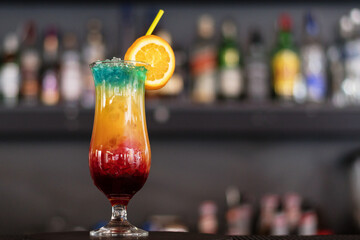 cocktail with lime and ice