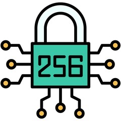 SHA-25 icon, Blockchain related vector illustration
