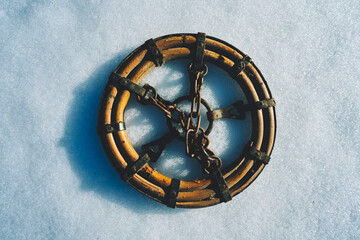 Old snow shoe for horse.