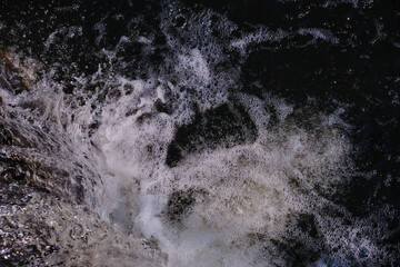 Waterfall close up background. Water, drop. Wallpaper.