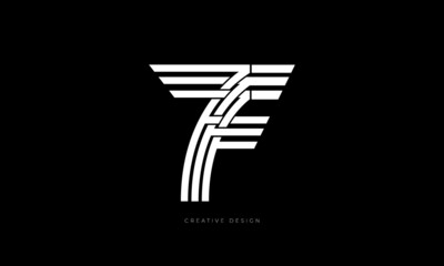 7F minimal line creative logo brand