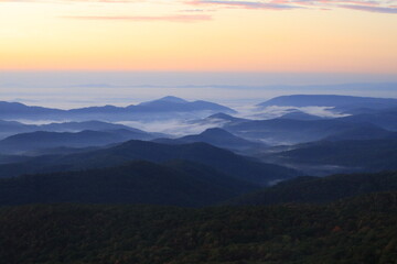 sunrise in the mountains