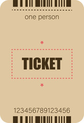 Print ticket one persone