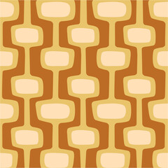 Mid-century modern atomic age background in mustard, gold and cream. Ideal for wallpaper and fabric design.
