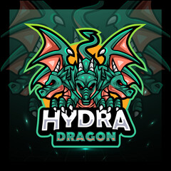 Hydra dragon mascot. esport logo design