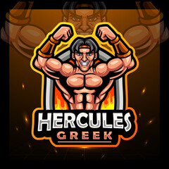 Hercules greek mascot. esport logo design