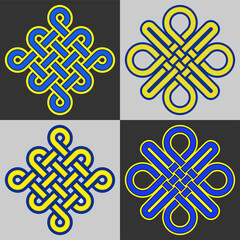 Celtic ornament. Isolated vector in dark and light colors.