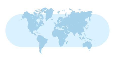 Fototapeta na wymiar Planet earth and world map flat vector illustration. 