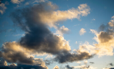 clouds in blue sky