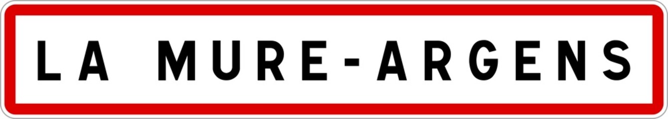 Panneau entrée ville agglomération La Mure-Argens / Town entrance sign La Mure-Argens