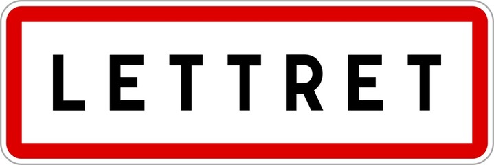 Panneau entrée ville agglomération Lettret / Town entrance sign Lettret
